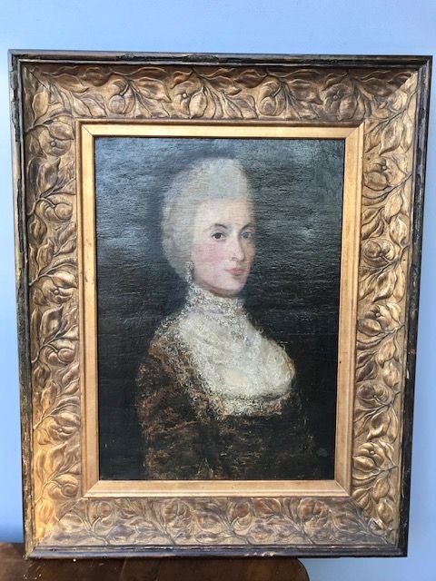Oil painting on canvas depicting a noblewoman