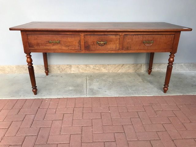 Walnut 3-Drawer Shop Table/Counter