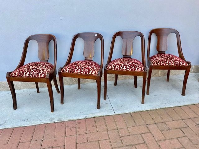 4 Gondolle Mahogany Chairs