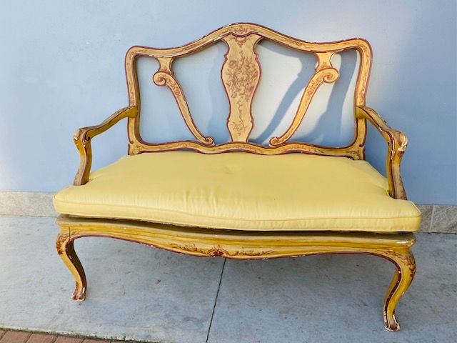Lacquered and Painted 2 Seater Sofa.