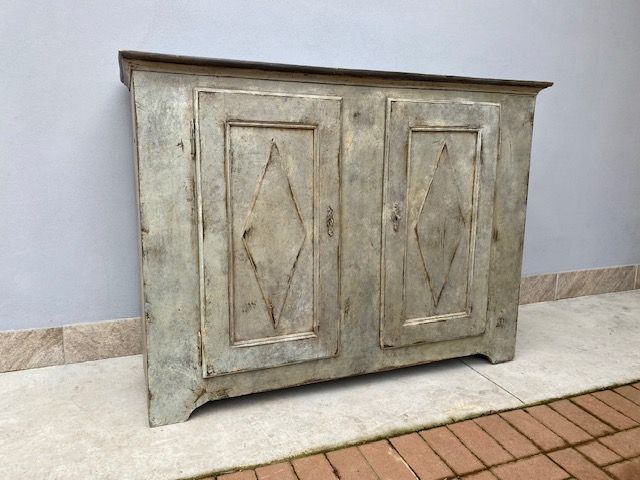 2-Door Sideboard Lacquered Grey Materico