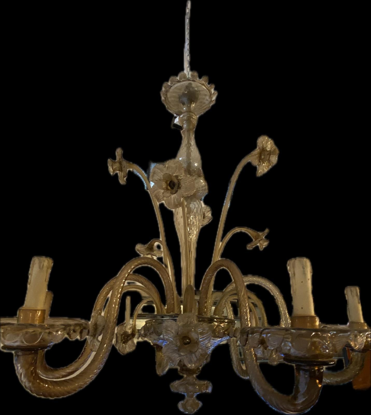 Blown Glass Murano Chandelier