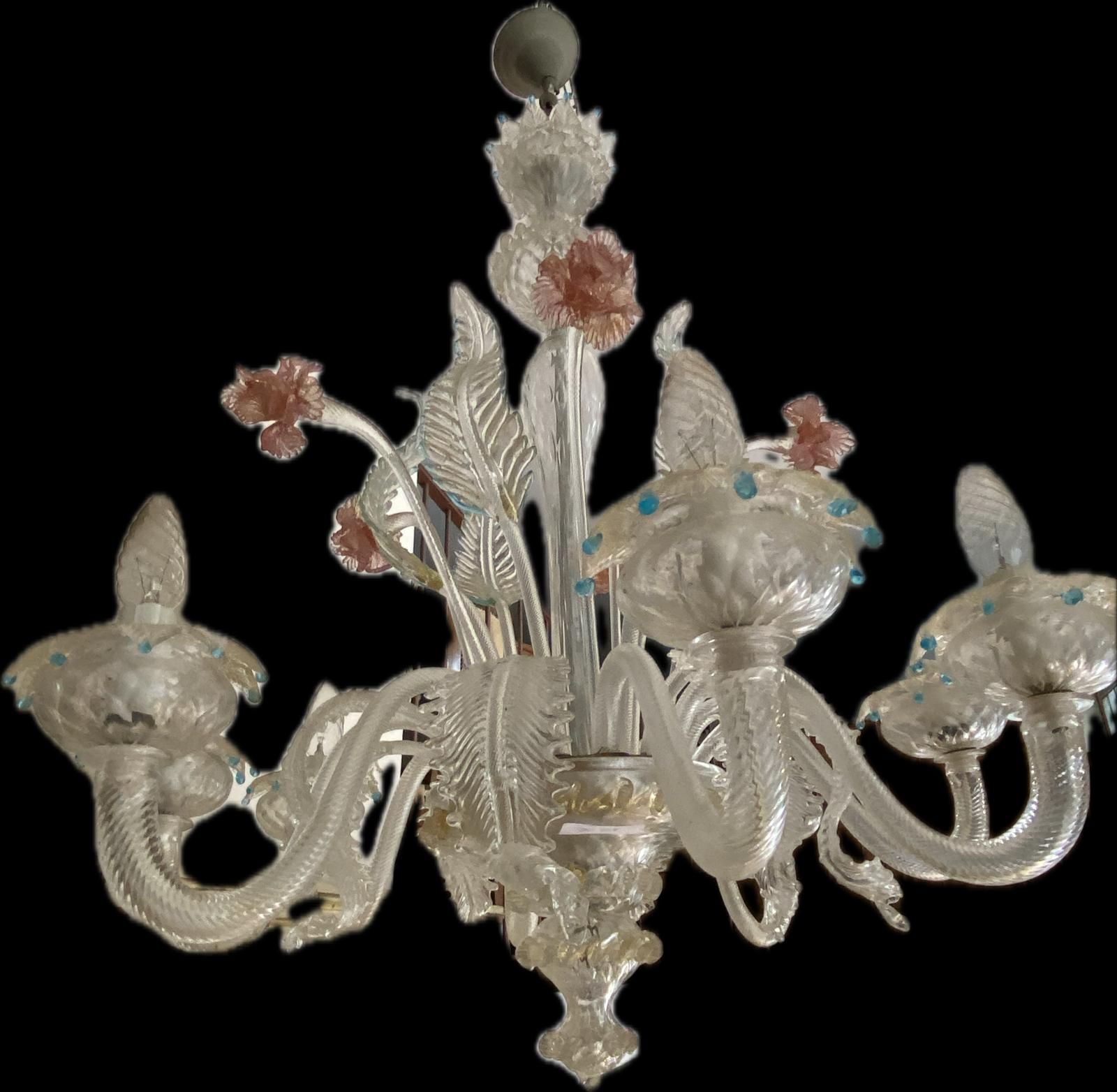 Blown Glass Murano Chandelier