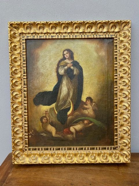 Oil Painting on Canvas depicting Religious Scene