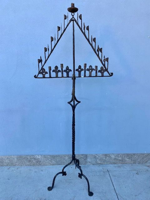 Wrought Iron Candle Stand.
