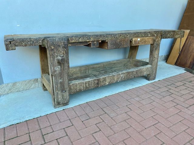 Large Antique Carpenter's Bench.