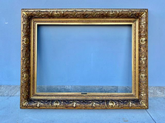 Majestic Painting Frame made of wood and gilded leaf pastille.