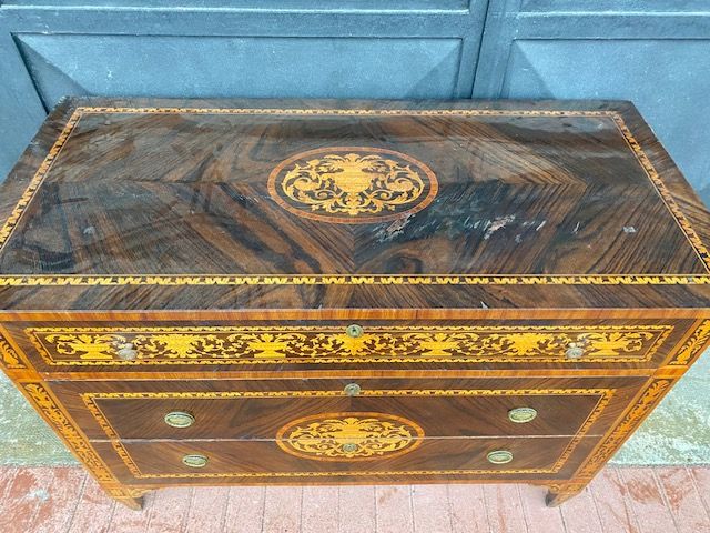 Inlaid Walnut Louis XVI Chest of Drawers - Restored (in progress)_car 3189 - Foto 3