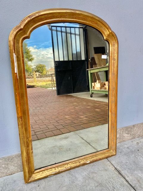 Gilded Louis Philippe Leaf Mirror,