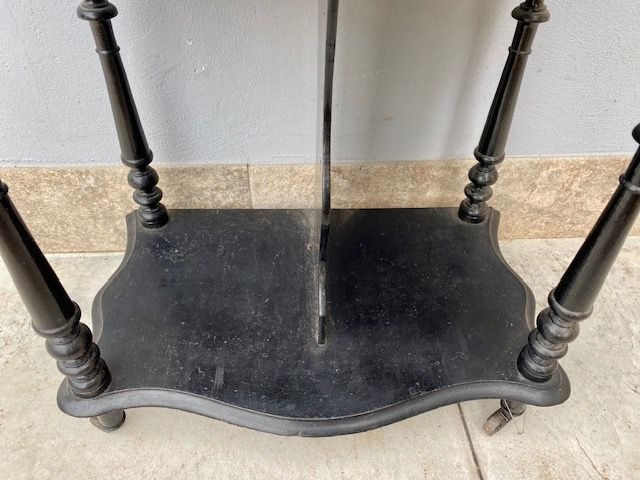 Small Black Lacquered Etagere - Restored (in progress)_car 3308 - Foto 6