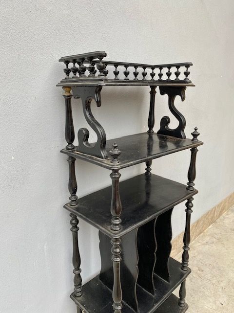Black Lacquered Etagere - Restored (in progress)_car 3315 - Foto 3