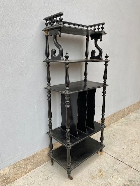 Black Lacquered Etagere - Restored (in progress)_car 3315 - Foto 4