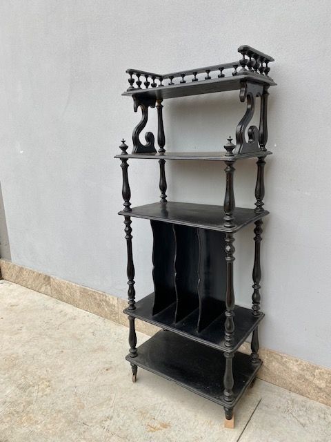Black Lacquered Etagere - Restored (in progress)_car 3315 - Foto 5