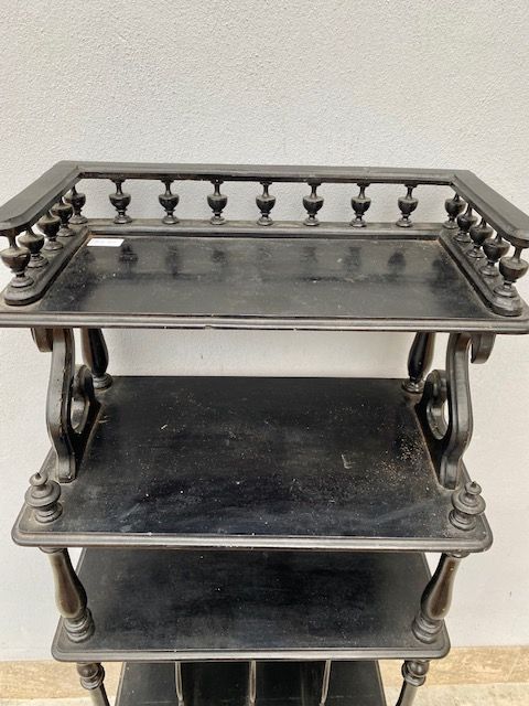 Black Lacquered Etagere - Restored (in progress)_car 3315 - Foto 7