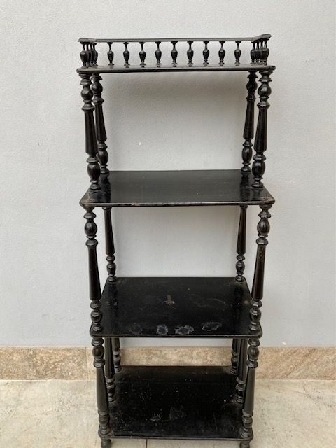 Black Lacquered Etagere.