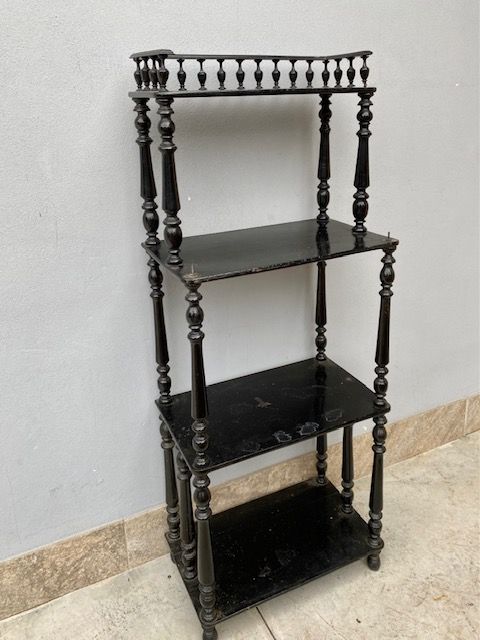 Black Lacquered Etagere - Restored (in progress)_car 3317 - Foto 2