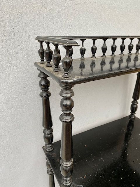 Black Lacquered Etagere - Restored (in progress)_car 3317 - Foto 3