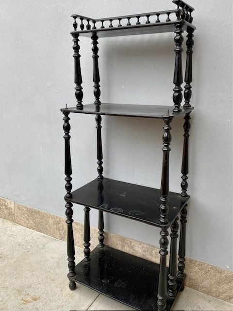 Black Lacquered Etagere - Restored (in progress)_car 3317 - Foto 4