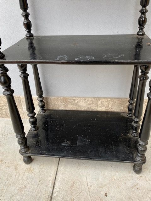 Black Lacquered Etagere - Restored (in progress)_car 3317 - Foto 5