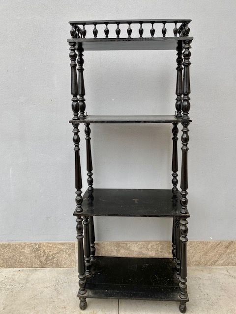 Black Lacquered Etagere - Restored (in progress)_car 3317 - Foto 6