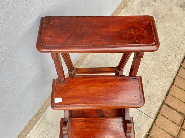 Scaletta da Biblioteca in Mogano - Restaurata (in corso d'opera)_car 3323 - Foto 3