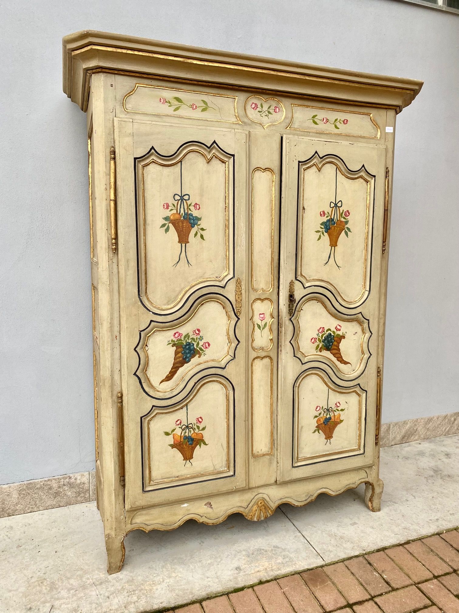 Antique Lacquered Provençal Wardrobe - Restored (in progress)_car 3333 - Foto 2