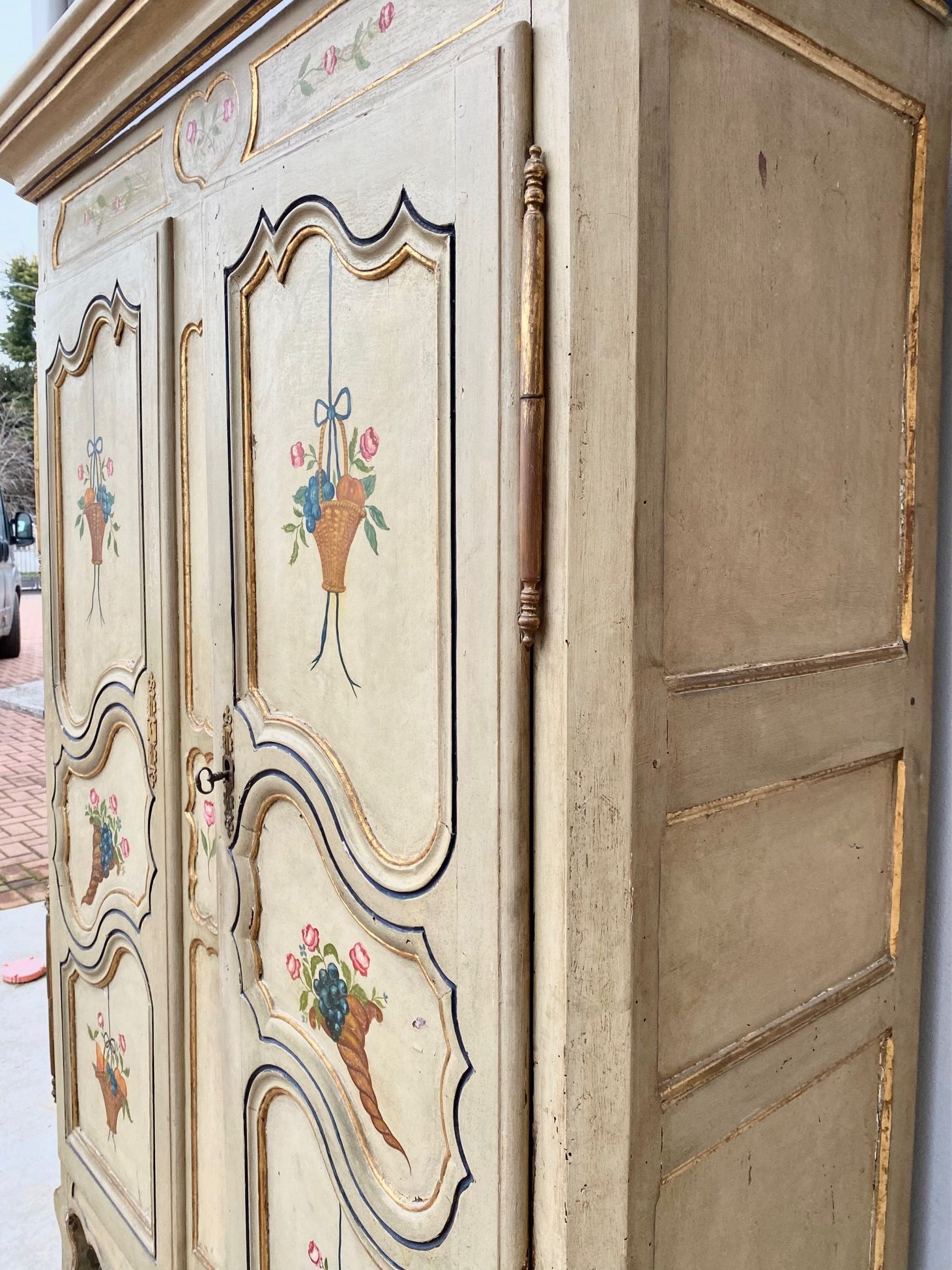 Antique Lacquered Provençal Wardrobe - Restored (in progress)_car 3333 - Foto 9