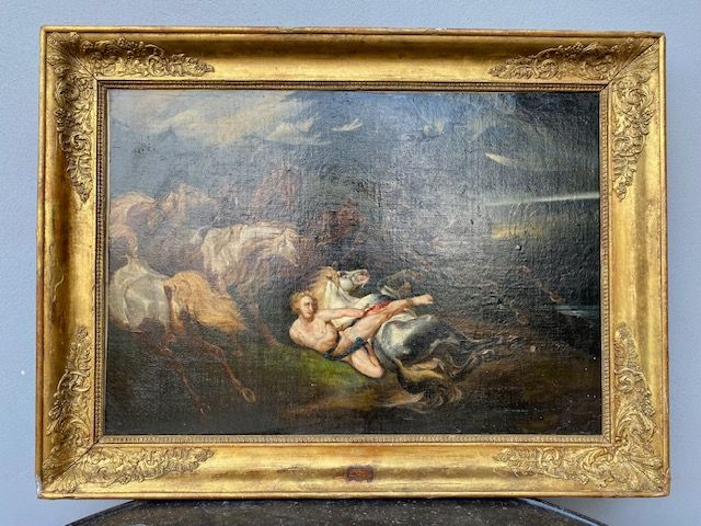 Oil painting on canvas depicting the myth of Hippolytus.