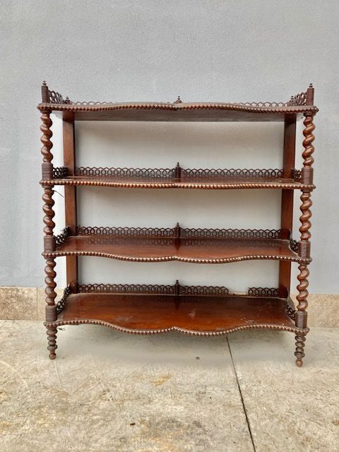 Mahogany etagere.