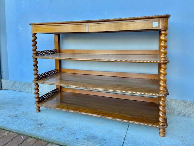 Elegant Etagere in Blond Mahogany,