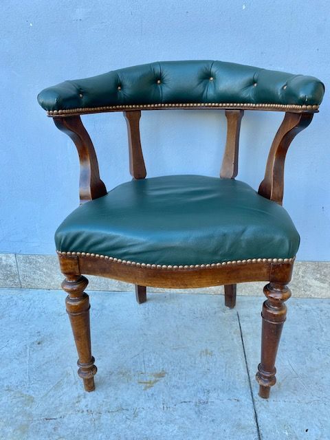 Poltrona Carlo X da Scrittoio in Noce