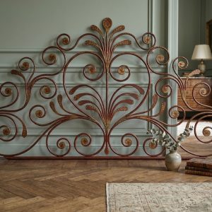 Testiera da Letto in Ferro Battuto - Epoca '900 Dipinta