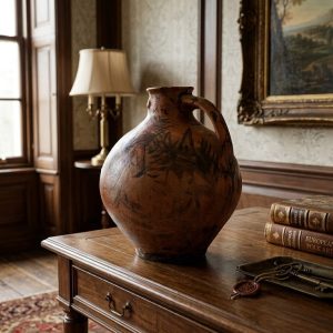 Anfora in terracotta artigianale - Elegante complemento d'arredo
