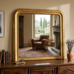 Specchiera Luigi Filippo - Epoca fine '800 in Legno Dorato