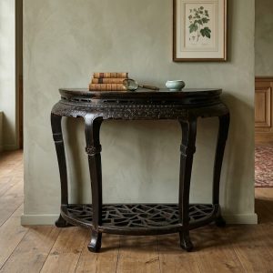 Consolle Cinese Epoca '800 in legno intarsiato