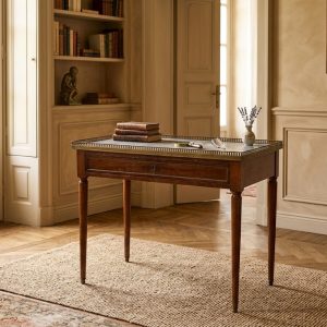 Tavolino Napoleone III – Epoca fine '800 in Mogano con Piano in Marmo