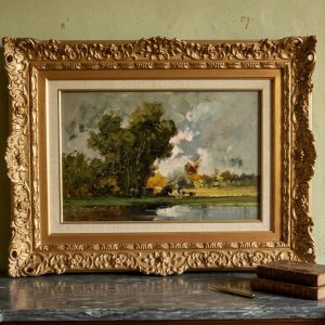Dipinto ad Olio su Tavola - '900 Paesaggio di Giuseppe Gheduzzi