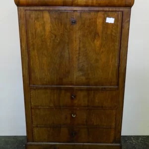 Secretaire Luigi Filippo in Noce e Piuma di Noce - Epoca metà '800