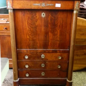 Secretaire in Mogano stile Impero con Bronzi Originali - Epoca '800