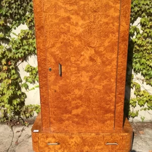 Armadio Art Déco – 1930 in radica di betulla