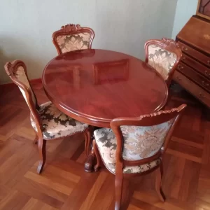 Tavolo Ovale Inglese del 1800 in Mogano con Finiture Originali