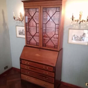 Ribalta in Mogano del 1850 con Alzata Vetrina