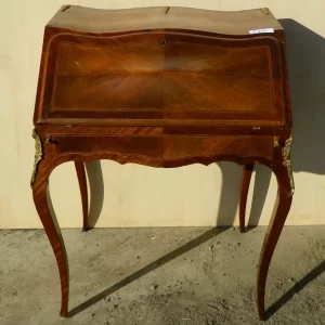 Scrittoio a Ribalta Napoleone III in Mogano con Intarsi