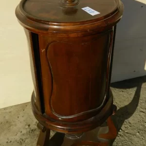 Tavolino a Cilindro Carlo X in Mogano - Epoca Metà '800