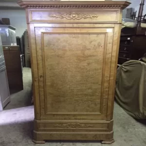 Armadio/Vetrina Carlo X in Legno e Radica di Olmo
