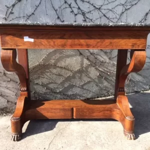 Consolle Carlo X - Epoca 1800 in noce e marmo originale