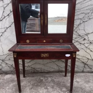 Scrittoio Impero in mogano con alzata e bronzi - Epoca 1800