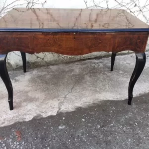 Scrittoio Luigi XV noce cassetto centrale filettatura bosso - Epoca 1800