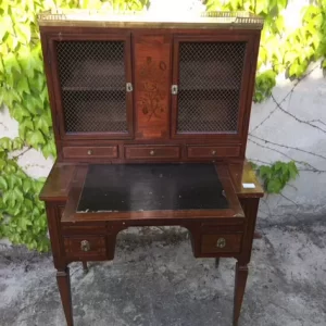 Scrittoio Luigi XVI con alzata - Epoca II metà 1800, Intarsio e Bronzi