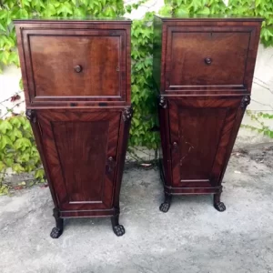 Coppia di Mobiletti in Mogano - Restauro in Corso - Epoca Carlo X